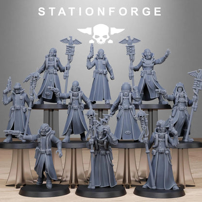 GrimCorp Seers by Station Forge 28/32mm Heroic Scale Miniature, 32mm tall, 10 Units