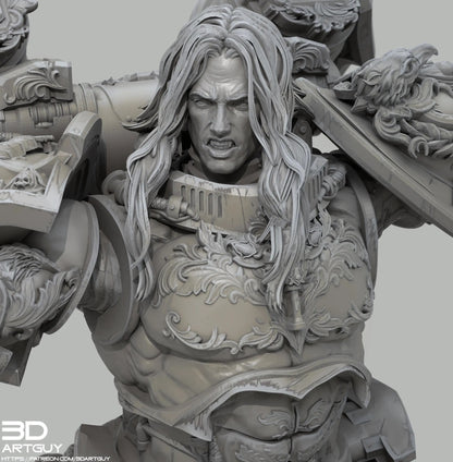 Blood Host Leader by 3DArtGuy 32mm scale, 50mm or 100mm, Miniature War Gaming Figure