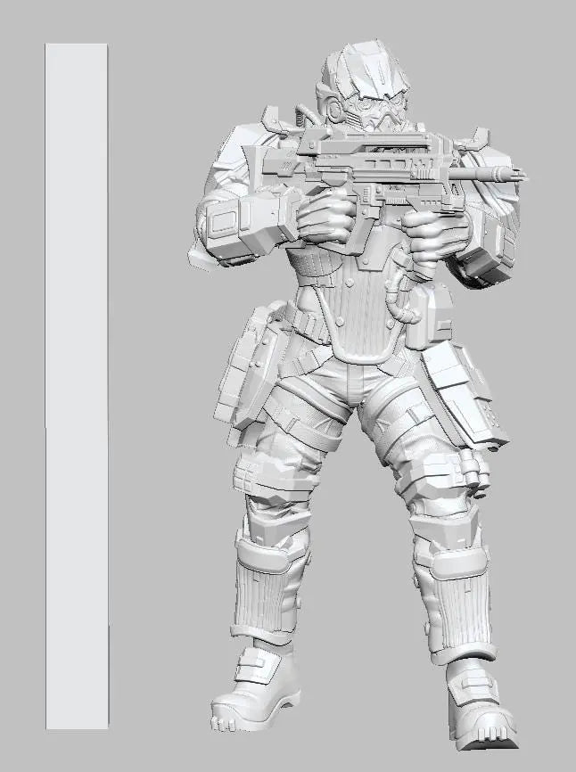 Killzone Assault Trooper by 3DArtGuy 32mm scale, 50mm or 100mm, Miniature War Gaming Figure, gaming, Space, Proxy, Fantasy, Sci-Fi, Trooper