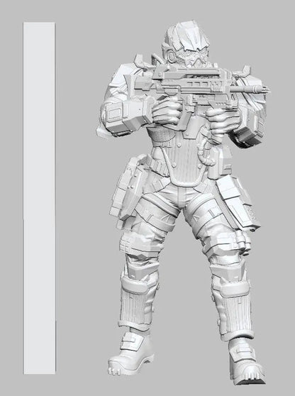 Killzone Assault Trooper by 3DArtGuy 32mm scale, 50mm or 100mm, Miniature War Gaming Figure, gaming, Space, Proxy, Fantasy, Sci-Fi, Trooper