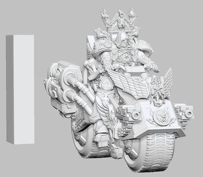 Bike - Hover Bike by 3DArtGuy 32mm scale, 50mm or 100mm, Miniature War Gaming Figure, Grim Dark, Proxy, Bikes, Vehicles, Marine, Angels