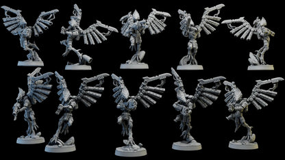 Talon Marauders by Ghamak Sci-fi 28/32mm Heroic Scale Miniature, 34mm tall, 10 Units, Proxy, Grimdark, Sci-Fi, OPR