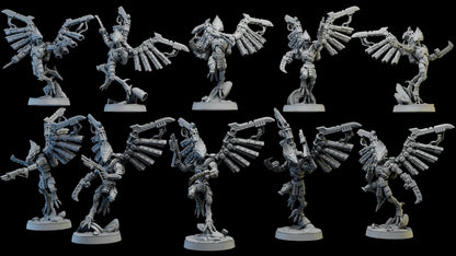 Talon Marauders by Ghamak Sci-fi 28/32mm Heroic Scale Miniature, 34mm tall, 10 Units, Proxy, Grimdark, Sci-Fi, OPR