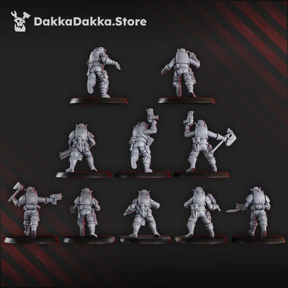 Gorggrot Tactic Squad by DakkaDakka 28mm Heroic Scale Miniature, 29mm tall, 10 Units