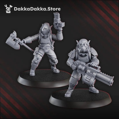 Gorggrot Tactic Squad by DakkaDakka 28mm Heroic Scale Miniature, 29mm tall, 10 Units