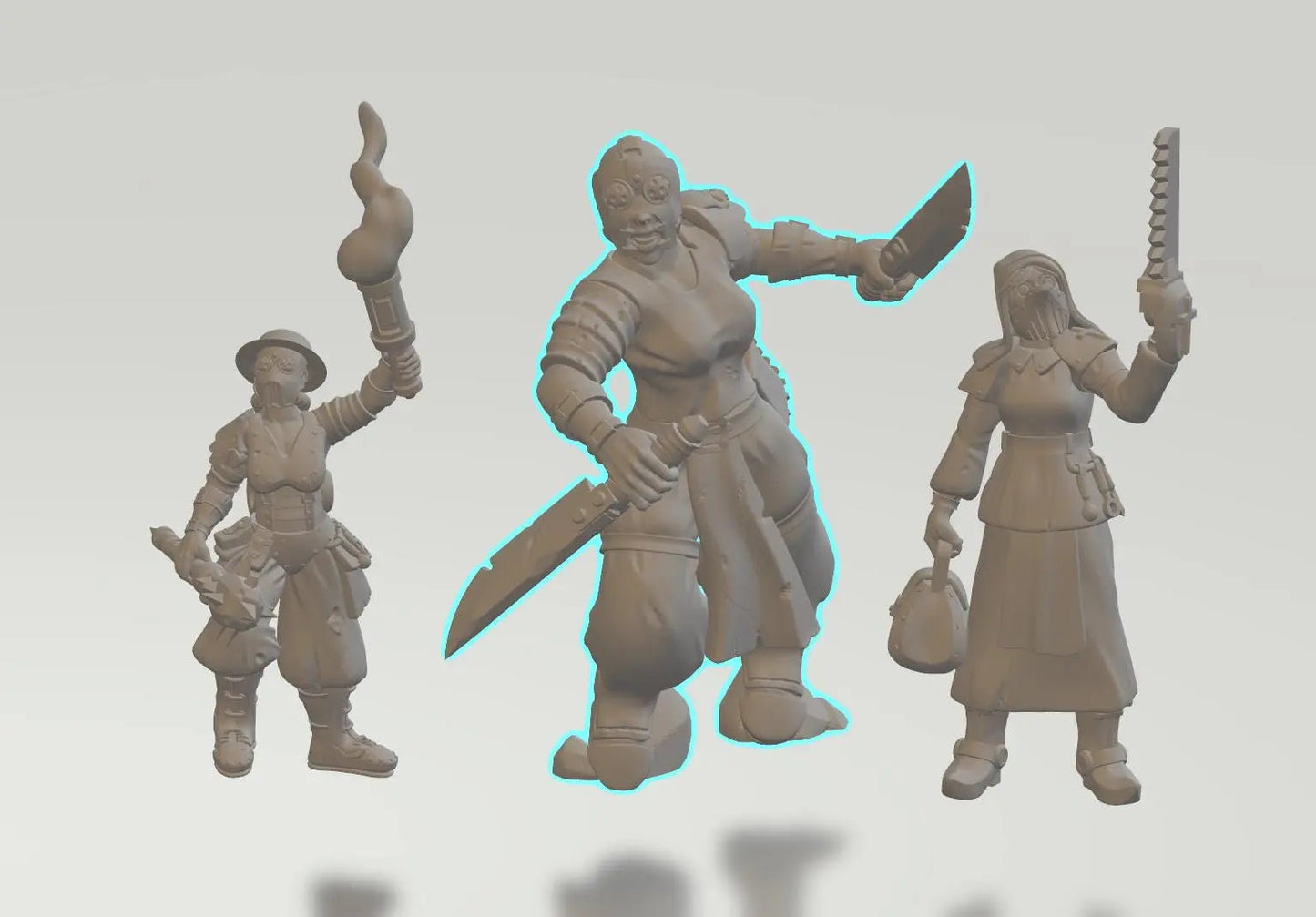 Sisterhood of the Crusade by Ratman Forge 32mm scale miniature, Includes base and stand, For any sci-fi, Grim Dark or OPR, Trench Crusade