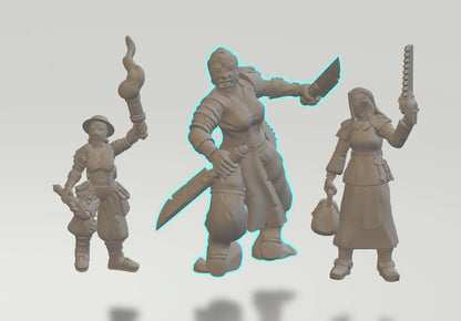 Sisterhood of the Crusade by Ratman Forge 32mm scale miniature, Includes base and stand, For any sci-fi, Grim Dark or OPR, Trench Crusade