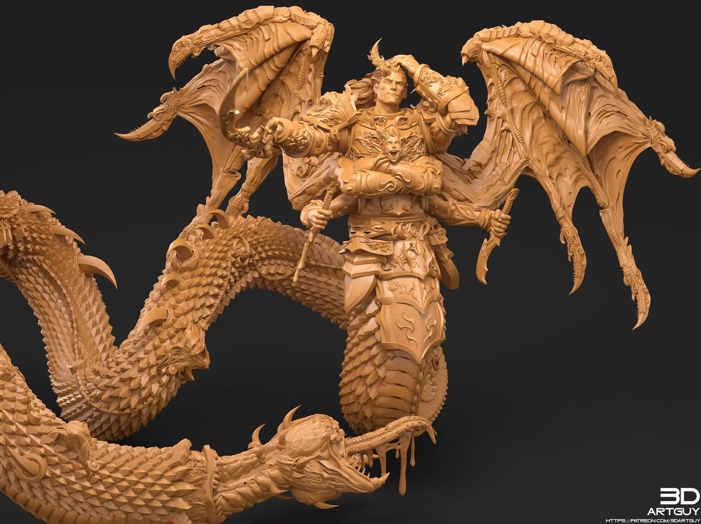 Giant Snake by 3DArtGuy 28/32mm scale, 50mm or 100mm, Miniature War Gaming Figure