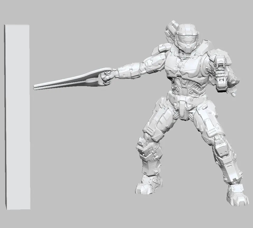Space Soldier Chief by 3DArtGuy, 32mm scale, 50mm or 100mm, Miniature War Gaming Figure