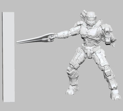 Space Soldier Chief by 3DArtGuy, 32mm scale, 50mm or 100mm, Miniature War Gaming Figure