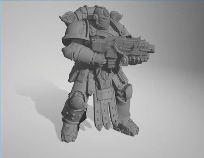 Space Smurf by 3DArtGuy 28/32mm scale, 50mm or 100mm, Miniature War Gaming Figure, Grim Dark, Proxy, Ultra, Marine, Smurf, XIII