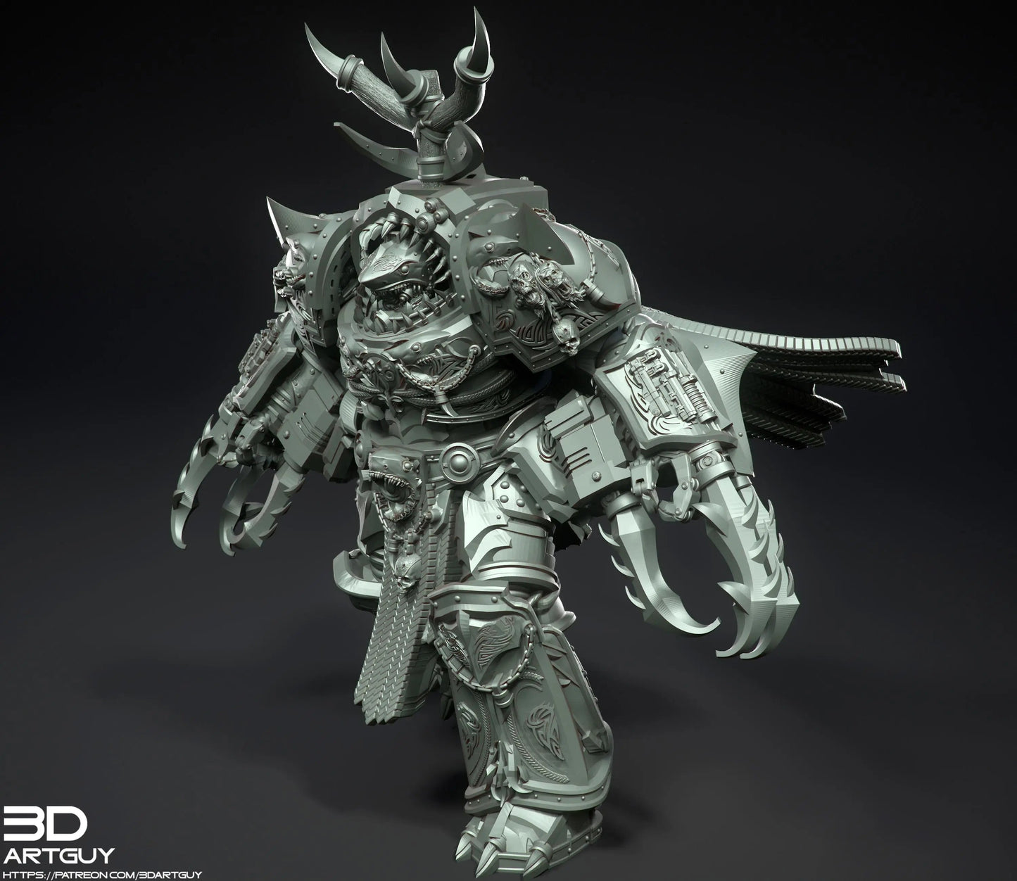 Giant Shark by 3DArtGuy 28/32mm scale, 50mm or 100mm, Miniature War Gaming Figure