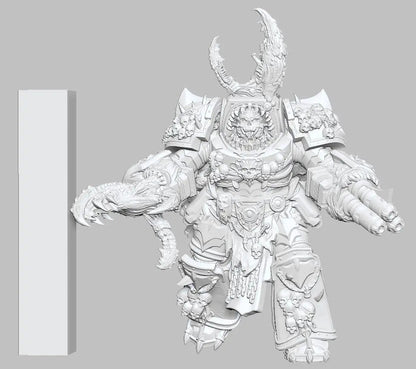 Armored Demon by 3DArtGuy – Resin Printed Grimdark Sci-Fi Mini (32mm Scale)