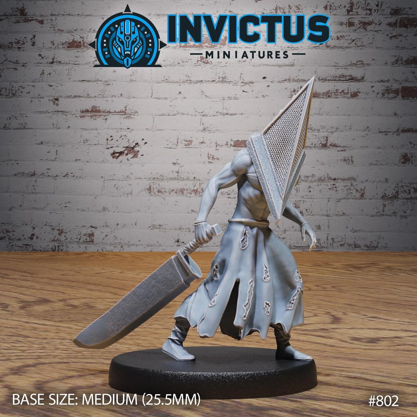 Crimson Executioner by Invictus Miniatures 32mm scale, Miniature War Gaming Figure, Games, Silent Hill, Pyramid Head