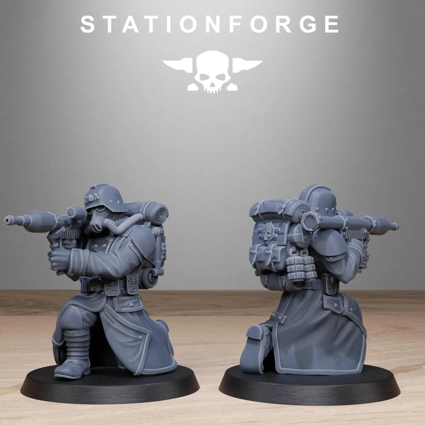 Grimguard Rocketers by Station Forge 28/32mm Heroic Scale Miniature, 34mm tall, 10 Units