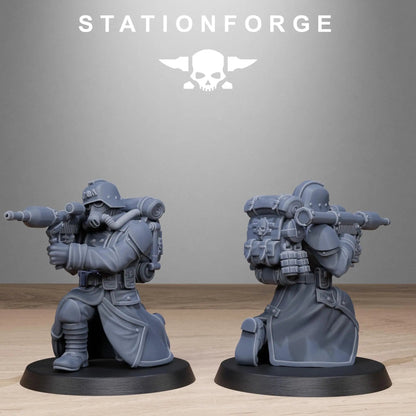 Grimguard Rocketers by Station Forge 28/32mm Heroic Scale Miniature, 34mm tall, 10 Units