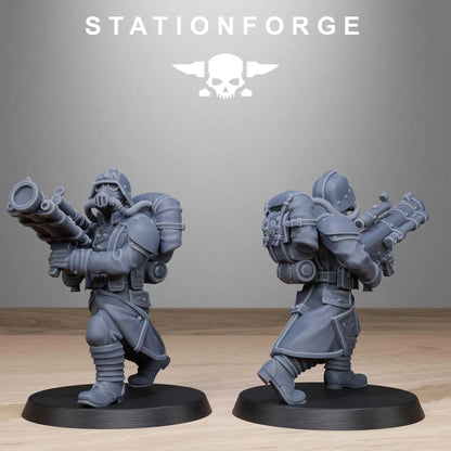 Grimguard Rocketers by Station Forge 28/32mm Heroic Scale Miniature, 34mm tall, 10 Units