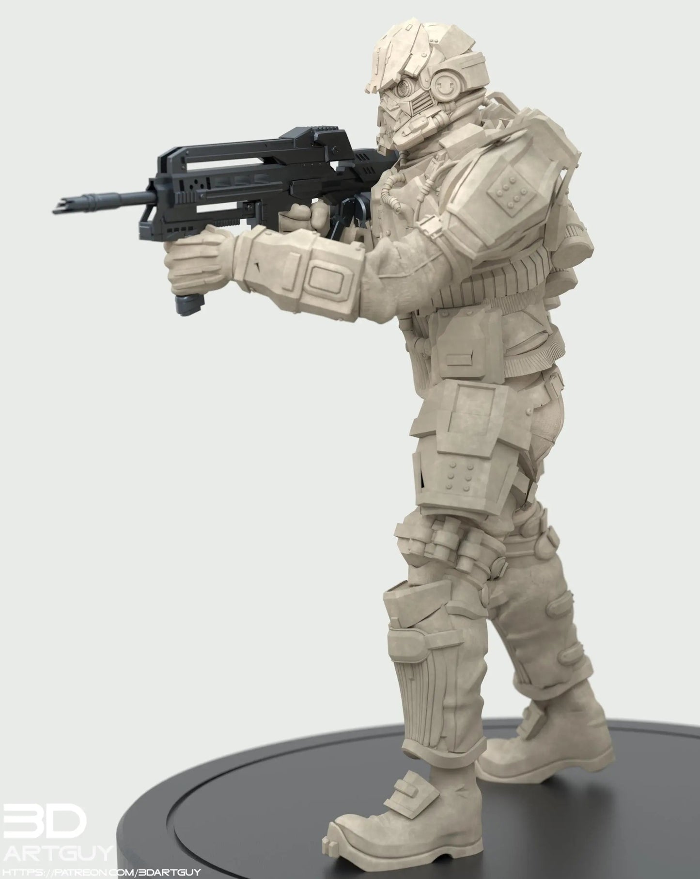 Killzone Assault Trooper by 3DArtGuy 32mm scale, 50mm or 100mm, Miniature War Gaming Figure, gaming, Space, Proxy, Fantasy, Sci-Fi, Trooper