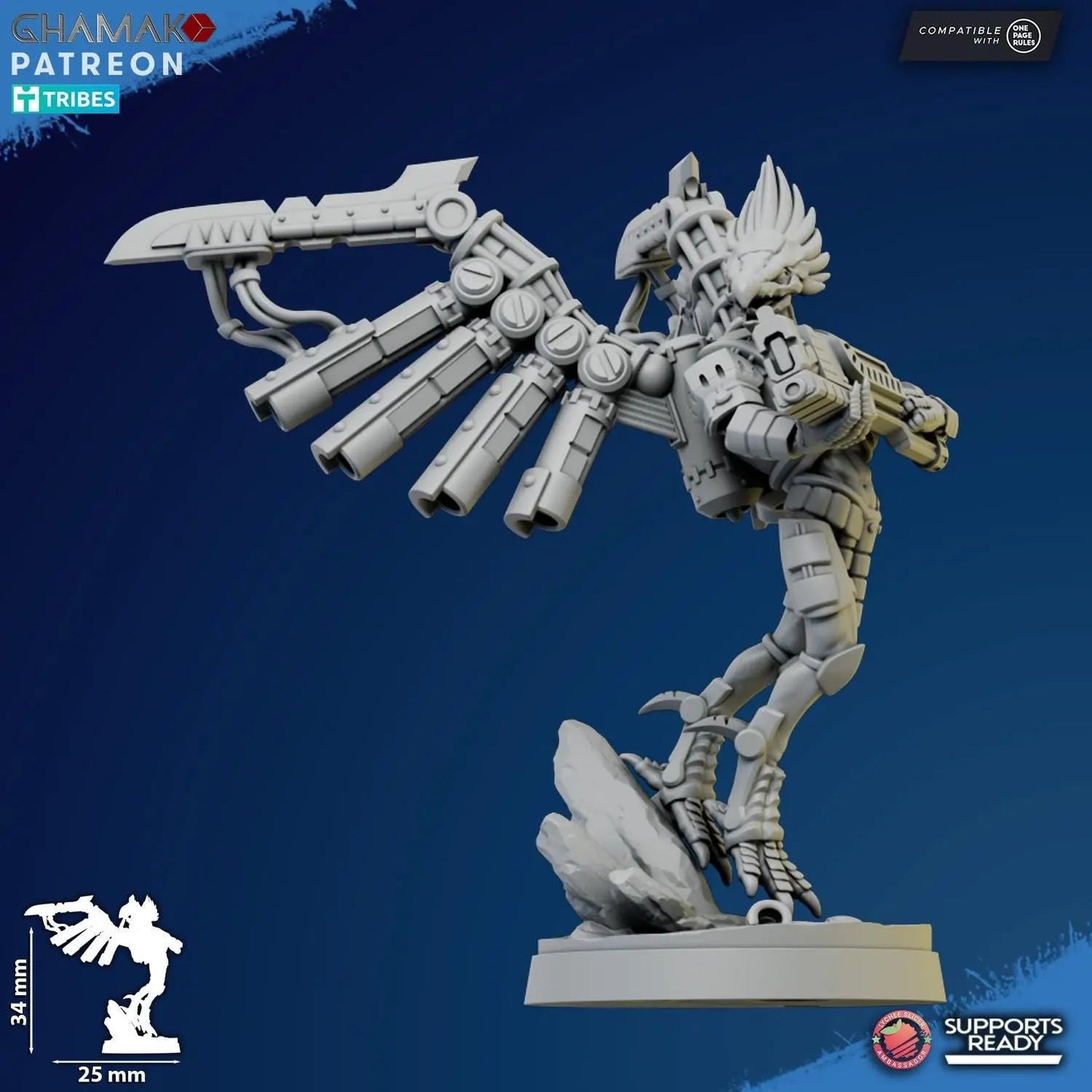 Talon Marauders by Ghamak Sci-fi 28/32mm Heroic Scale Miniature, 34mm tall, 10 Units, Proxy, Grimdark, Sci-Fi, OPR