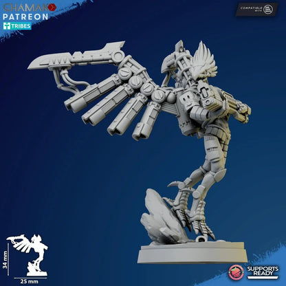 Talon Marauders by Ghamak Sci-fi 28/32mm Heroic Scale Miniature, 34mm tall, 10 Units, Proxy, Grimdark, Sci-Fi, OPR