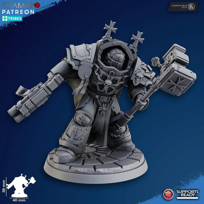 Lord of the Temple Exterminator by Ghamak Fantasy 28/32mm Scale Miniature, 38mm tall