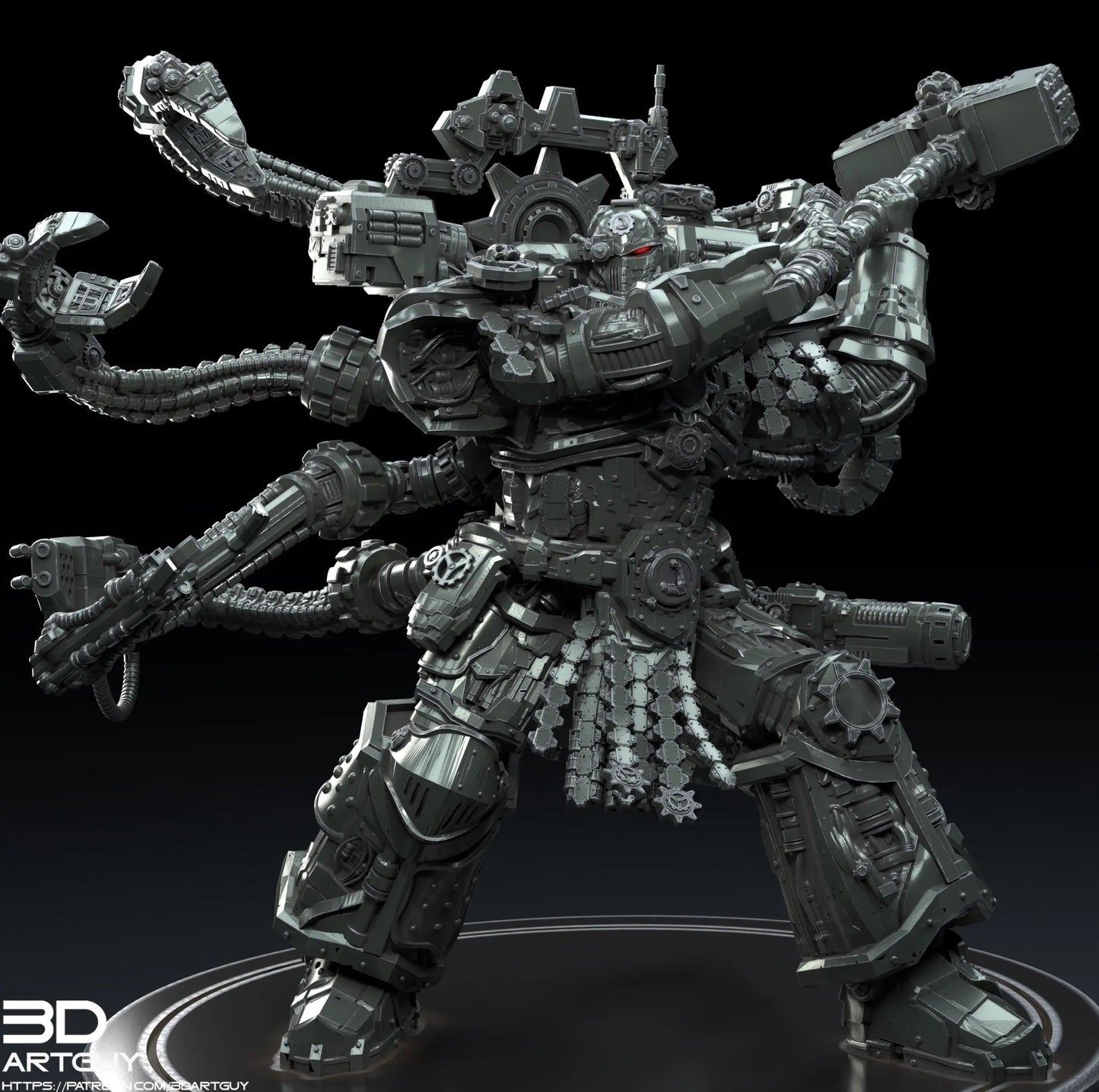 The Relentless One by 3DArtGuy 32mm scale, 50mm or 100mm, Miniature War Gaming Figure