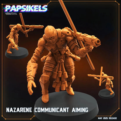 Nazareene Communicant  by Papsikels Miniature, 87mm Miniature, 28/32mm Scale, War Gaming, Proxy for Trench Crusade, Table top gaming