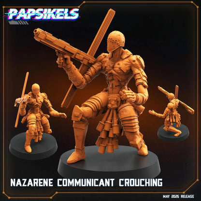 Nazareene Communicant  by Papsikels Miniature, 87mm Miniature, 28/32mm Scale, War Gaming, Proxy for Trench Crusade, Table top gaming