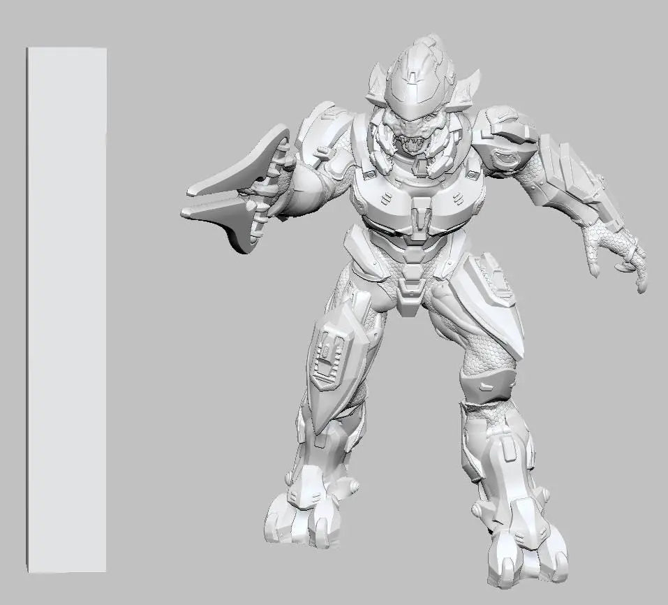 Covenant Elite by 3DArtGuy, 32mm scale, 50mm, Miniature War Gaming Figure, Halo, Covenant, Alien, 3D Printed, 4 Poses