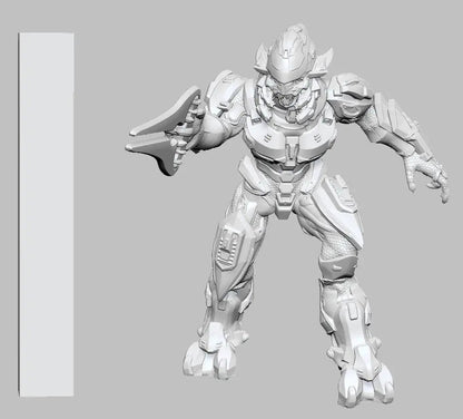 Covenant Elite by 3DArtGuy, 32mm scale, 50mm, Miniature War Gaming Figure, Halo, Covenant, Alien, 3D Printed, 4 Poses