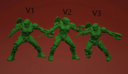 Space Soldier Chief by 3DArtGuy, 32mm scale, 50mm or 100mm, Miniature War Gaming Figure