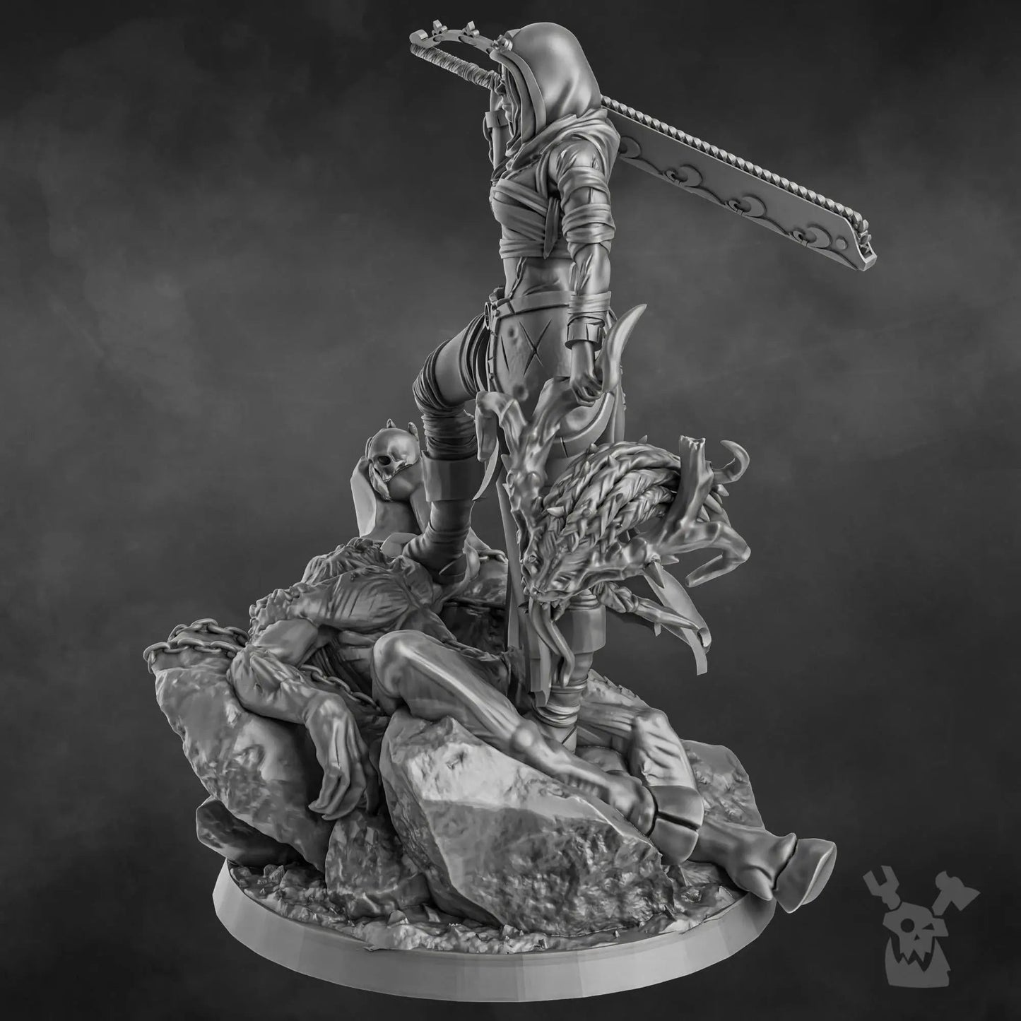 Sister Executioner (34mm and 70mm versions) by DakkaDakka 28/32mm Heroic Scale Miniature