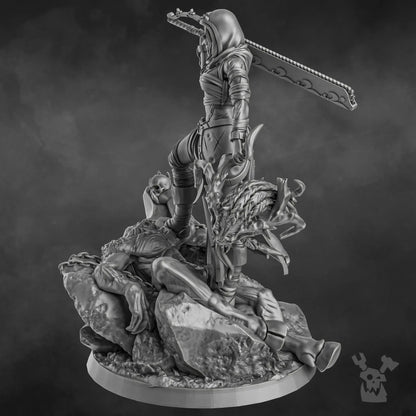 Sister Executioner (34mm and 70mm versions) by DakkaDakka 28/32mm Heroic Scale Miniature
