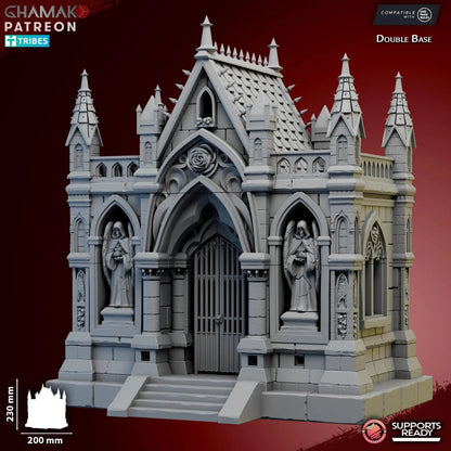 Blighted Mausoleum by Ghamak 28/32mm Scale, Terrain, 200x230mm, Table Top Mini, Scale Model