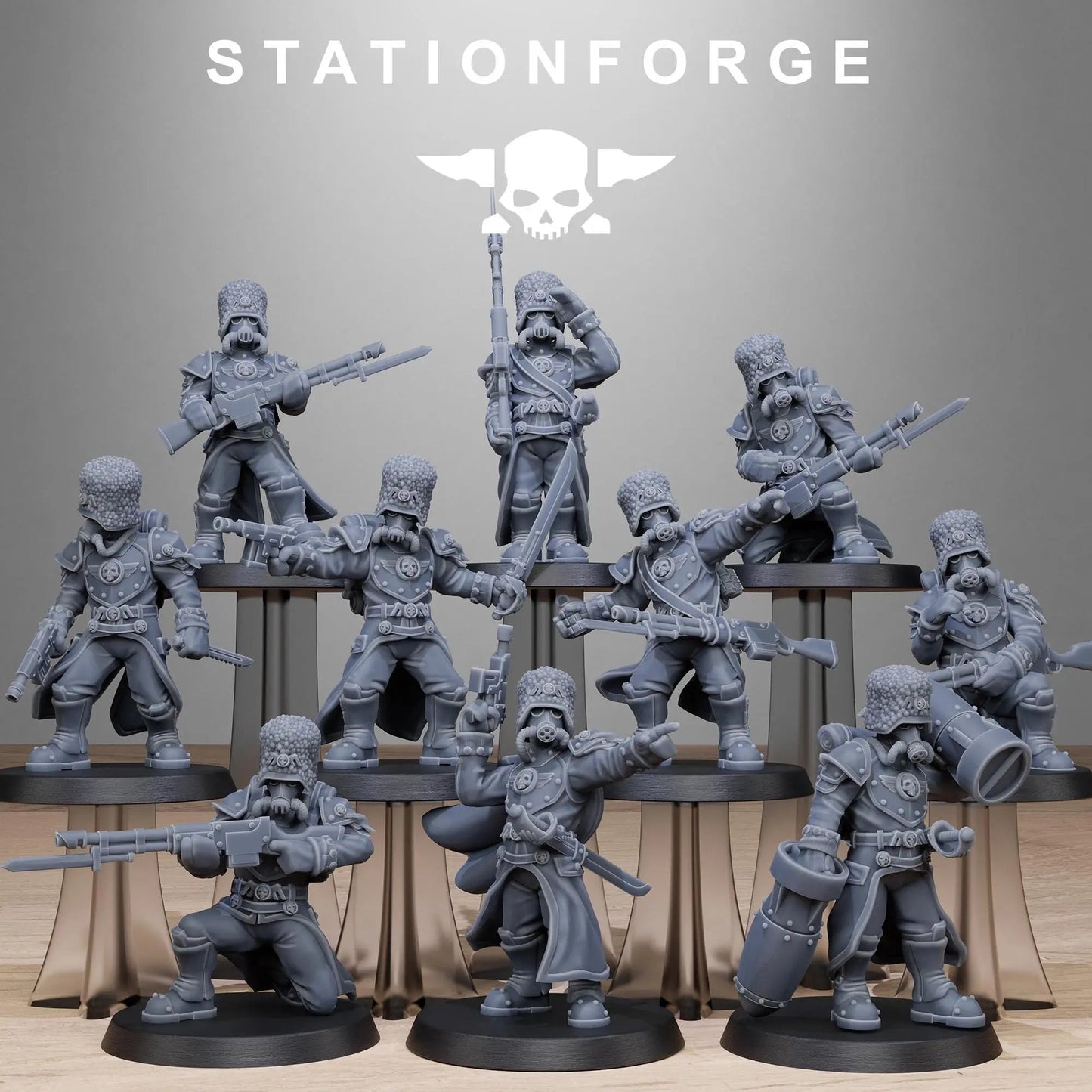 Grim Guard Royals by Station Forge 28/32mm Heroic Scale Miniature, 32mm tall, 10 Units