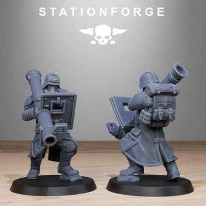 Grimguard Rocketers by Station Forge 28/32mm Heroic Scale Miniature, 34mm tall, 10 Units