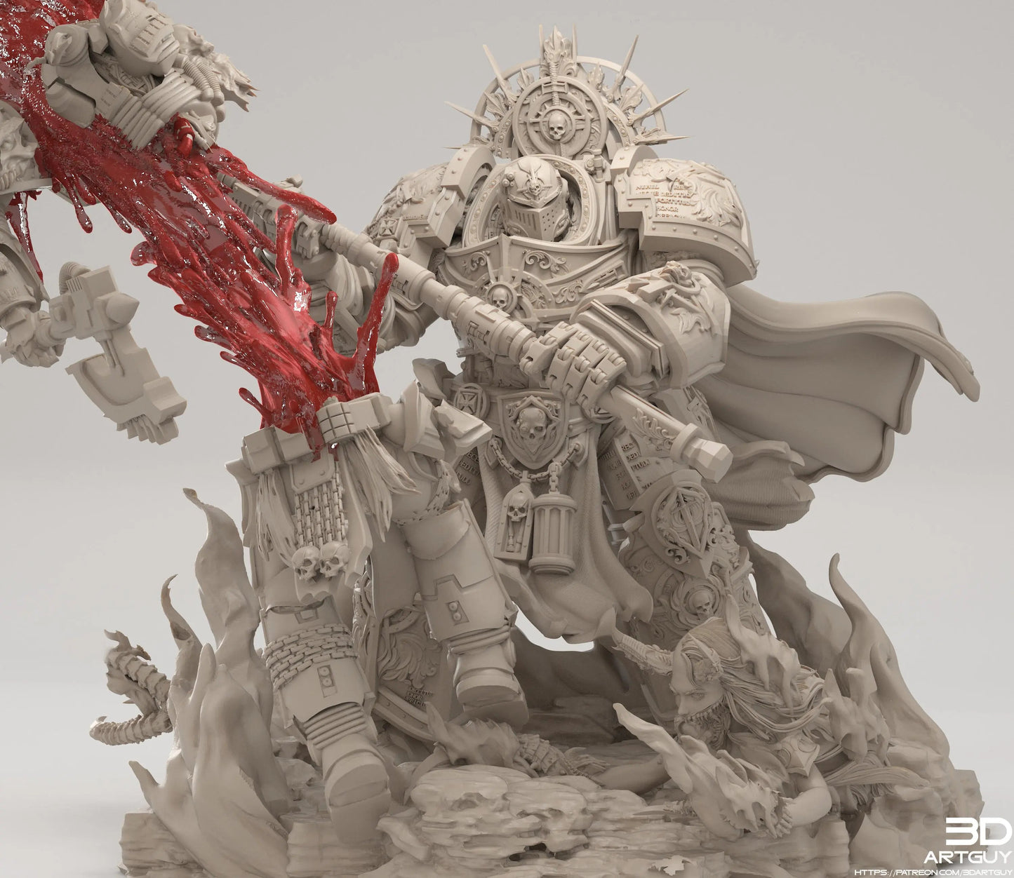 Knight Of Purity by 3DArtGuy 32mm scale, 50mm or 100mm, Miniature War Gaming Figure