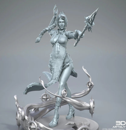 Cleric of Shar or Selûne by 3DArtGuy 32mm scale, 50mm or 100mm, Miniature War Gaming Figure