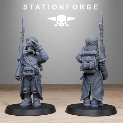 Grim Guard Royals by Station Forge 28/32mm Heroic Scale Miniature, 32mm tall, 10 Units