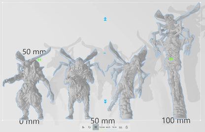 Malignant Fly Grail Thralls by Papsikels Miniature, 4 Figures, 28/32mm Scale, War Gaming, Proxy for Trench Crusade