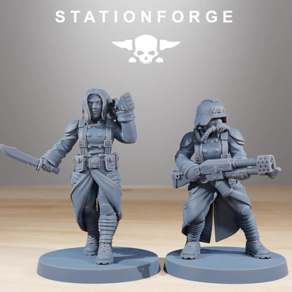 Grim Guard Sister of War by Station Forge – Resin Printed Grimdark Squad (28/32mm)