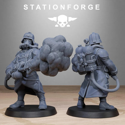 Grimguard Flamers by Station Forge 28/32mm Heroic Scale Miniature, 35mm tall, 10 Units