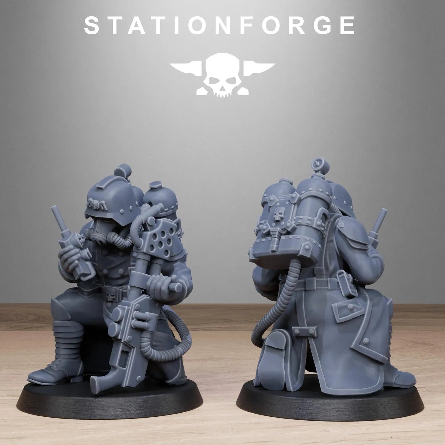 Grimguard Flamers by Station Forge 28/32mm Heroic Scale Miniature, 35mm tall, 10 Units