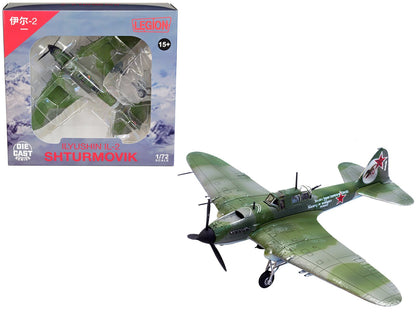 Ilyushin IL-2M3 Sturmovik Aircraft Green Camouflage "Double Hero of the Soviet Union Ivan Pavlov" Soviet Air Force 1/72 Diecast Model Airplane by Legion  free shipping USA