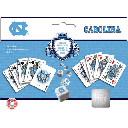 UNC Tar Heels - 2-Pack Playing Cards & Dice Set by MasterPieces Puzzle Company INC