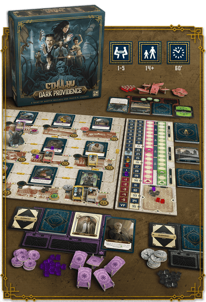 Cthulhu: Dark Providence with exclusive Cthulhu: Death May Die Investigators