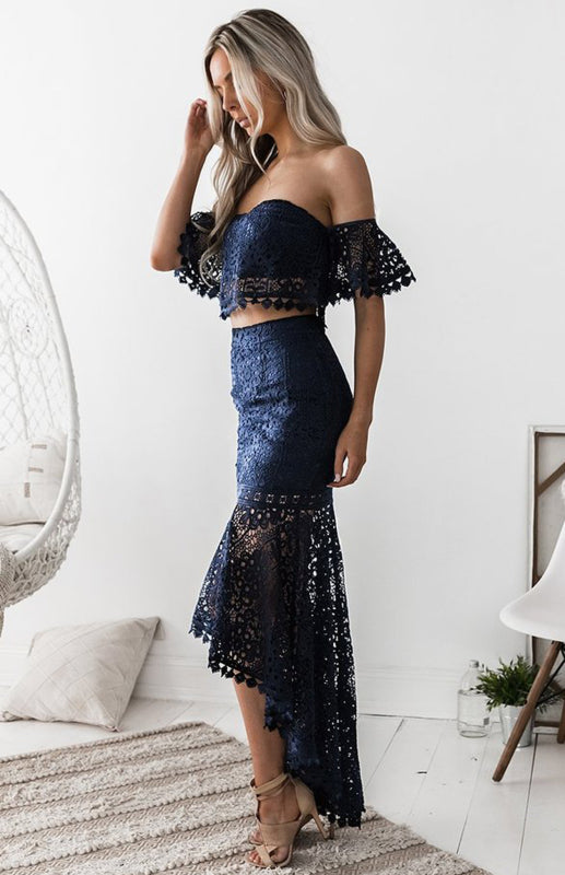 Ladies Casual Fashion Lace Suit Dress by BlakWardrob