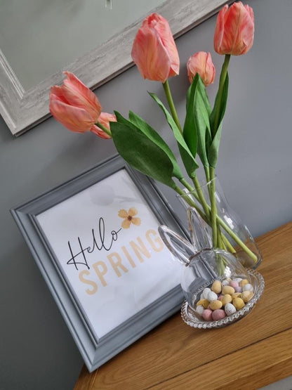 Hello Spring Yellow Floral Flower 2022 Spring Seasonal Wall Home Decor Print by WinsterCreations™ Official Store