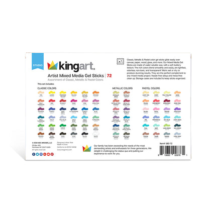 Mixed Media Gel Stick Crayons - 72 Colors