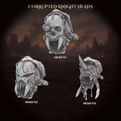 Corrupted Knight by 3DArtGuy 32mm scale, 50, 100, 185mm, Miniature War Gaming Figure
